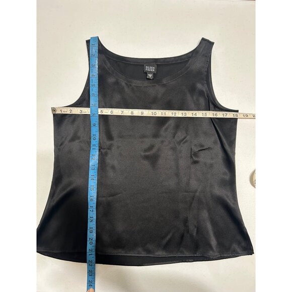 Eileen Fisher Black Silk Camisole Tank Top Layering Piece Small EUC - Picture 5 of 5